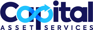 Logo for Capital Asset Services with "Capital" written in large letters and "Asset Services" below in smaller text. The 'a' in "Capital" is styled with an infinity symbol.